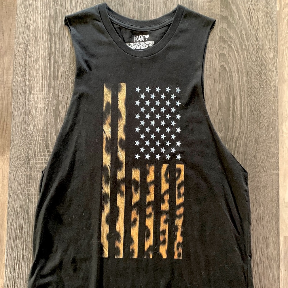 American flag muscle tee